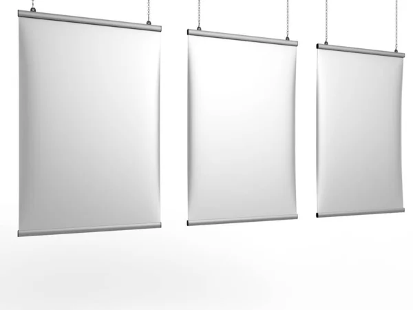 Aluminum Snap Grip Ceiling Banner Poster Hanger Hanging Poster Rails — стоковое фото