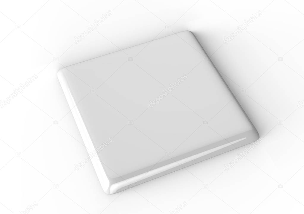 Blank dome sticker for logo presentation. 3d render illustration.