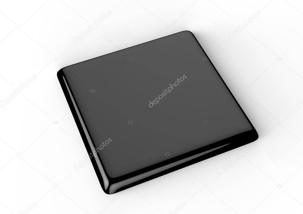 Blank dome sticker for logo presentation. 3d render illustration.