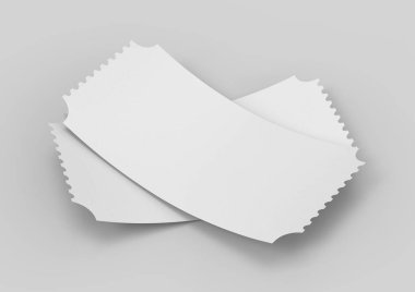 Boş Küçük Bilet 3B Görüntü