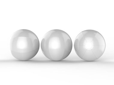 Marka için boş plaj topu. 3d render illüstrasyon.