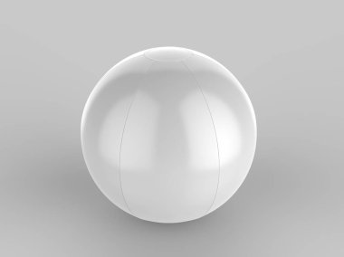 Marka için boş plaj topu. 3d render illüstrasyon.