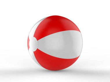 Marka için boş plaj topu. 3d render illüstrasyon.