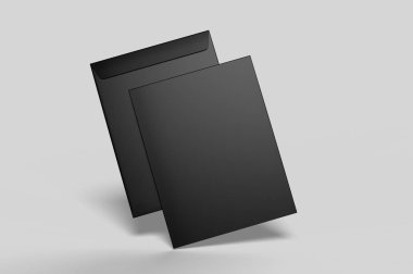 Boş beyaz zarf maket, boş şablon. 3d render illüstrasyon.