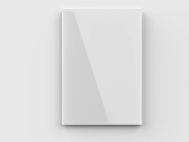 Tasarım sunumu için boş akrilik etiket tutucu duvar masaüstü yapıştırıcı düz etiket tutucu fiyat kartı etiket işareti çerçeve tasarım sunumu, 3d render illüstrasyon.