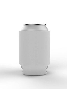 Boş Bira Şişesi Soğutma Kollu Paket Tutacağı. 3d resimleme.