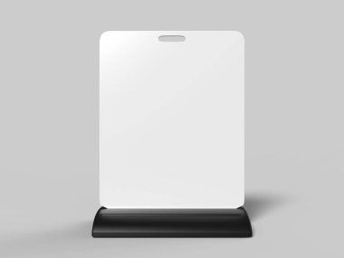 Acm kurulu reklam açık patika işareti ve wobbler. 3d render illüstrasyon.