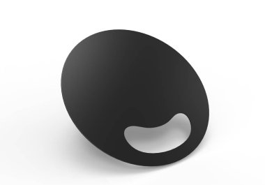 Markalaşma için Boş El Held Plastik Fan. 3d render illüstrasyon.