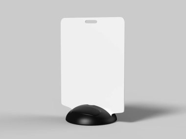 Acm kurulu reklam açık patika işareti ve wobbler. 3d render illüstrasyon.