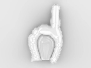 Şişme El Çubukları, Bang Bang Sticks, Thunder Sticks veya Cheering Sticks. 3d Render İllüstrasyon.