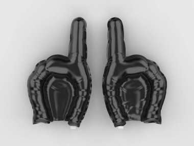 Şişme El Çubukları, Bang Bang Sticks, Thunder Sticks veya Cheering Sticks. 3d Render İllüstrasyon.