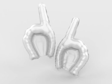 Şişme El Çubukları, Bang Bang Sticks, Thunder Sticks veya Cheering Sticks. 3d Render İllüstrasyon.