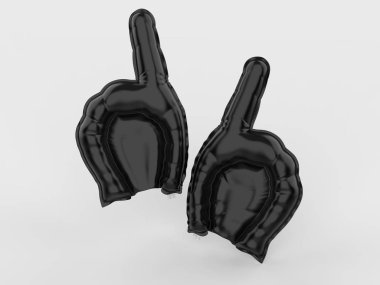 Şişme El Çubukları, Bang Bang Sticks, Thunder Sticks veya Cheering Sticks. 3d Render İllüstrasyon.