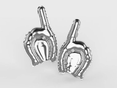 Şişme El Çubukları, Bang Bang Sticks, Thunder Sticks veya Cheering Sticks. 3d Render İllüstrasyon.