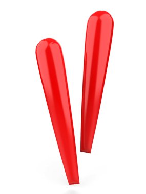 Şişme El Çubukları, Bang Bang Sticks, Thunder Sticks veya Cheering Sticks. 3d Render İllüstrasyon.