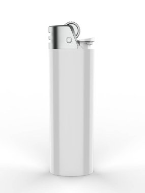 Tasarım sunumu veya mock up için boş gaz çakmak. 3d render illüstrasyon.