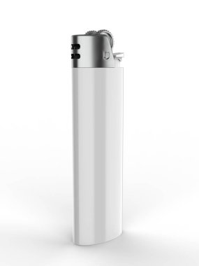 Tasarım sunumu veya mock up için boş gaz çakmak. 3d render illüstrasyon.