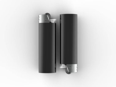 Tasarım sunumu veya mock up için boş gaz çakmak. 3d render illüstrasyon.
