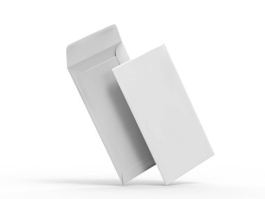 Boş gerçekçi zarf alay. 3d render illüstrasyon.