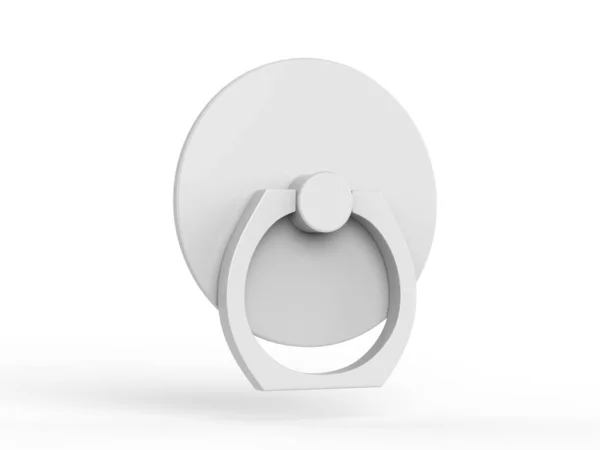 空の携帯電話のリングの指ホルダーグリップ 3Dレンダリング図 — ストック写真