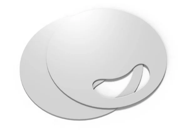 Ventilador Plástico Mano Blanco Para Branding Ilustración Renderizado — Foto de Stock