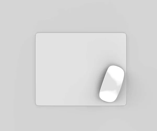 Prázdná Podložka Pod Myš Počítačovou Myší Pro Prezentaci Značky Nebo — Stock fotografie