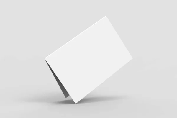 Çift katlı ya da yarım katlı broşür taklidi. 3d resimleme