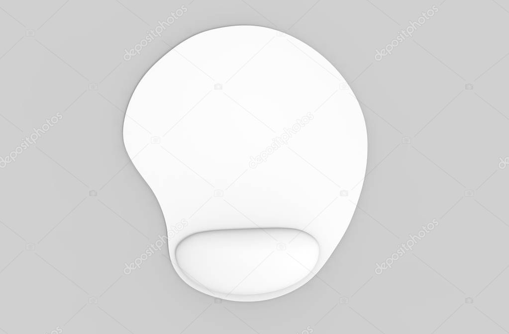 Blank mouse pad with computer mouse for branding or design presentation. 3d render illustration.