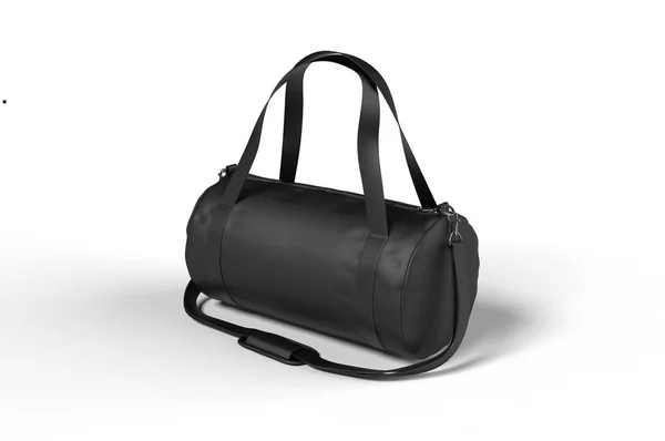 Saco Dobrável Branco Duffel Aptidão Cardio Ginásio Para Branding Ilustração — Fotografia de Stock