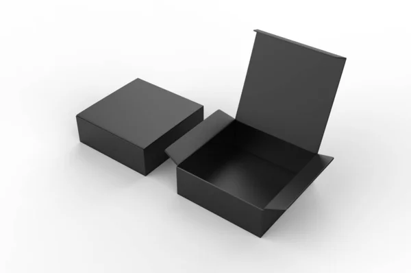 Caja Papel Bloqueo Pellizco Blanco Para Branding Ilustración Renderizado —  Fotos de Stock