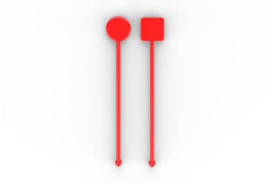 Markalaşma için promosyon kokteyli karıştırıcısı. 3d resimleme.