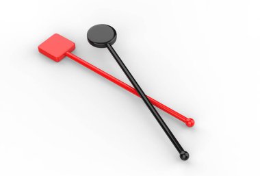 Markalaşma için promosyon kokteyli karıştırıcısı. 3d resimleme.