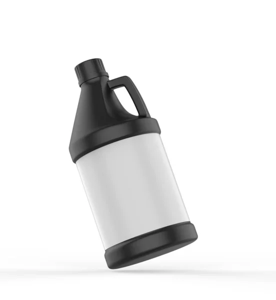 Tomma Runda Hdpe Sidohandtag Jerrycan För Vatten Olja Mjölk Och — Stockfoto