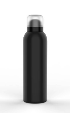 Boş alüminyum deodorant spreyi, markalaşma ve modelleme için. 3d resimleme.
