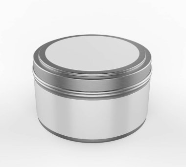 Boş Seyahat Teneke Mum Damgalama ve Model, 3D canlandırma.