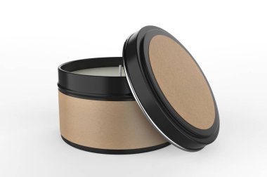 Boş Seyahat Teneke Mum Damgalama ve Model, 3D canlandırma.