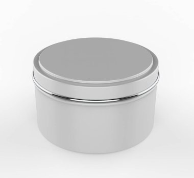 Boş Seyahat Teneke Mum Damgalama ve Model, 3D canlandırma.