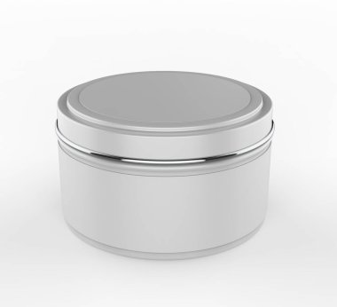 Boş Seyahat Teneke Mum Damgalama ve Model, 3D canlandırma.