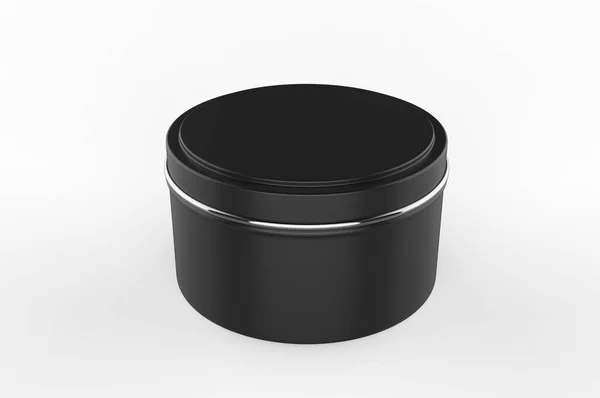 Blank Travel Tin Candle Branding Mock Καθιστούν Εικονογράφηση — Φωτογραφία Αρχείου