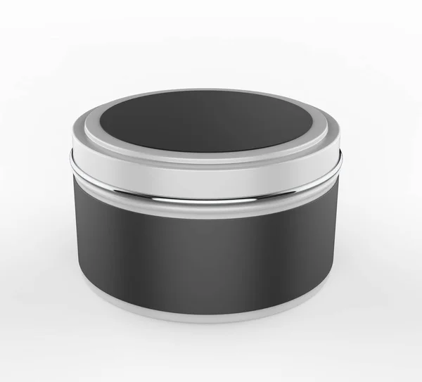 Blank Travel Tin Candle Branding Mock Καθιστούν Εικονογράφηση — Φωτογραφία Αρχείου