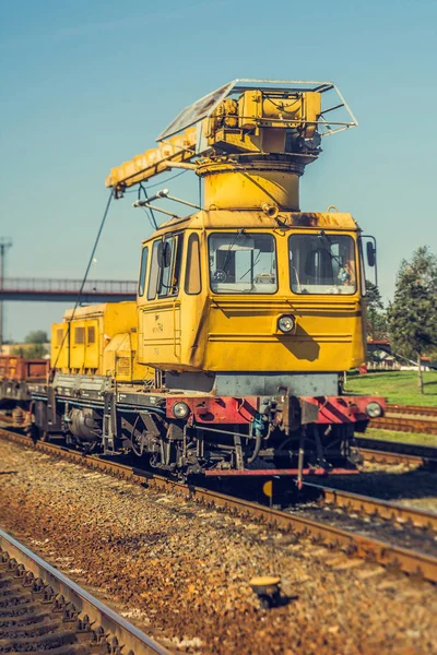 Old Railway Crane Track Repair — Stock Photo, Image