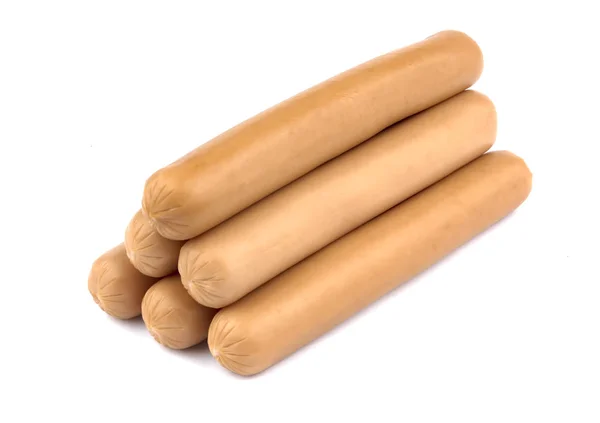 Frischwurst Isoliert Auf Weißem Hintergrund Wurst Für Hot Dog — Stockfoto