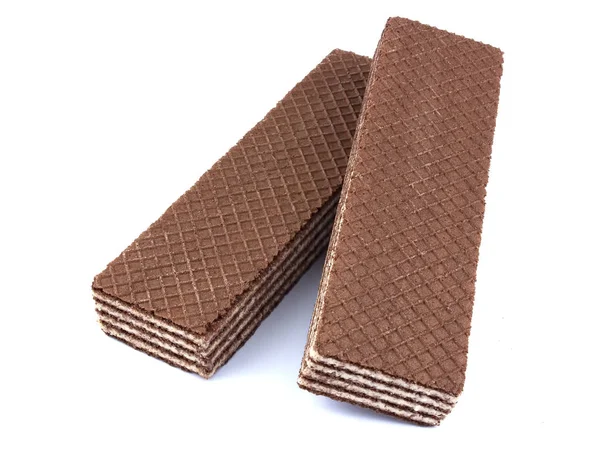 Wafer Bastone Isolato Sfondo Bianco Biscotto Wafer — Foto Stock