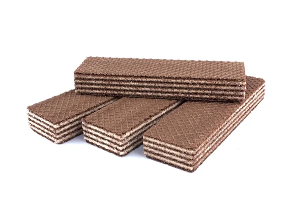 Wafer Bastone Isolato Sfondo Bianco Biscotto Wafer — Foto Stock