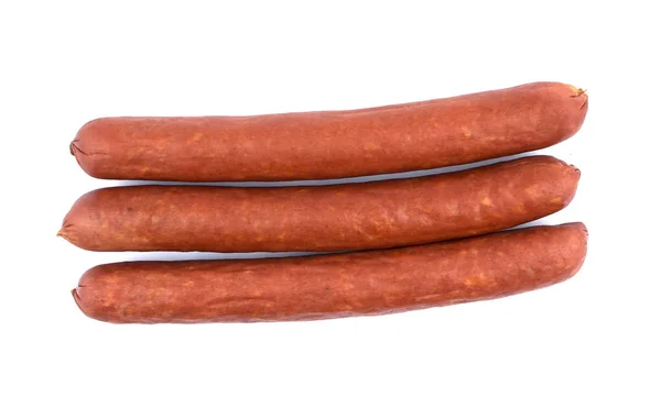 Fresh Sausage Isolated White Background — Stock Photo, Image