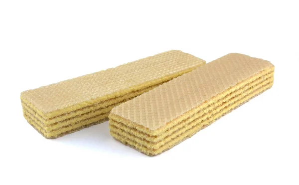 Wafers Stick Isolado Fundo Branco Biscoito Bolachas — Fotografia de Stock