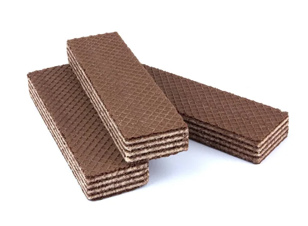 Wafer Bastone Isolato Sfondo Bianco Biscotto Wafer — Foto Stock