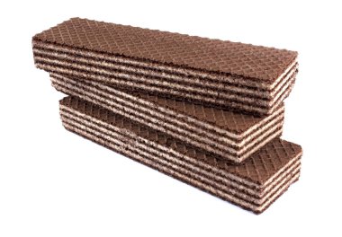 Gofret izole üzerinde beyaz arka plan sopa. Gofret bisküvi.