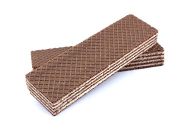 Gofret izole üzerinde beyaz arka plan sopa. Gofret bisküvi.