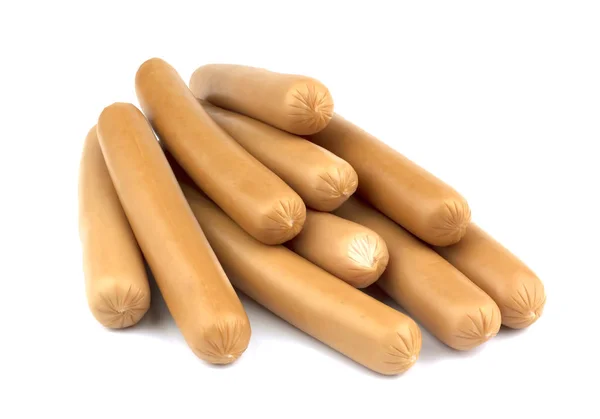 Frischwurst Isoliert Auf Weißem Hintergrund Wurst Für Hot Dog — Stockfoto